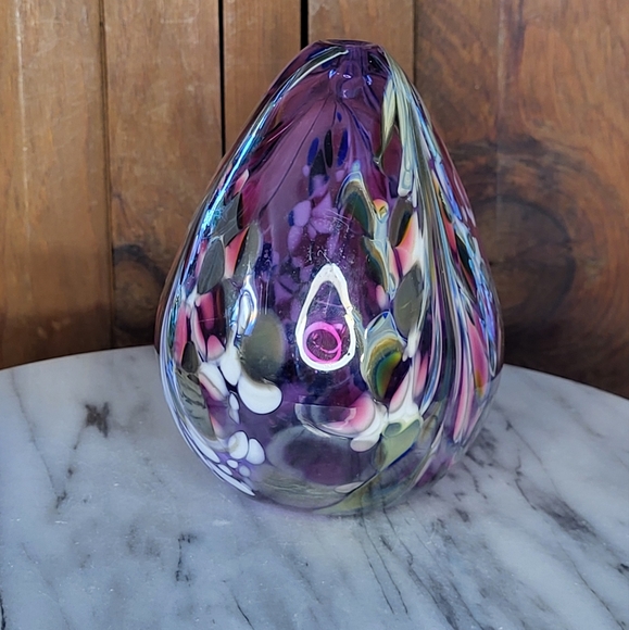 Other - Purple Glass Art Lamp